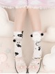 Cute Plush Monster Print Cotton Woven Sweet Lolita Socks