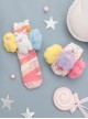 Cute Plush Monster Print Cotton Woven Sweet Lolita Socks