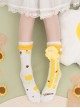 Cute Plush Monster Print Cotton Woven Sweet Lolita Socks