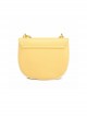 Pure Color PU Saddle Bag Gentle Korean Version Metal Chain Smiling Face Sunflower Pendant Sweet Lolita Messenger Bag
