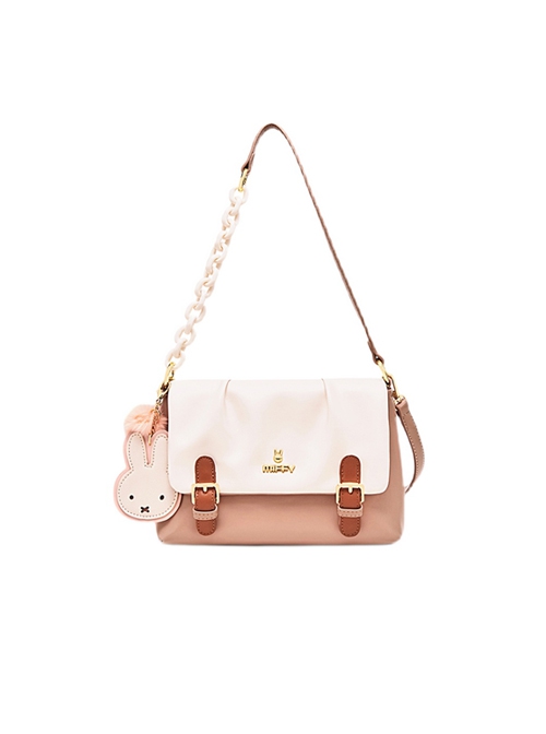 Pure Color PU Folds Fashion Underarm Bag Cute Pendant Sweet Lolita Cambridge Bag