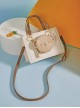 PU Style Pure Color Cute All-Match Messenger Handbag Detachable Bear Embroidery Decoration Sweet Lolita Bag