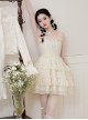 Music Box Series French Girl Swan Embroidered Ruffle Cake Skirt Classic Lolita Sleeveless Dress