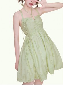 Tulip Dreamland Series Bow Knot Backless Girl Summer Seaside Vacation Classic Lolita Sleeveless Dress