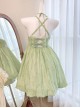Tulip Dreamland Series Bow Knot Backless Girl Summer Seaside Vacation Classic Lolita Sleeveless Dress