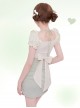 Chinese Style Cute Girl Color Contrast Fake Two-Piece Bowknot Slim Fit Hip Sweet Lolita Dress