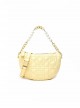 Pure Color Pu Embroidery Summer Armpit Chain Beaded All-Match Saddle Bag Sweet Lolita Bag