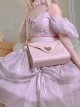 Pink High-Quality Wrinkled PU Envelope Bag Hardware Love Lock Retro French Classic Lolita Bag