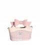 Small Basket Series Bowknot Rural Style Vegetable Basket Shape Portable Small Fragrance Style Sweet Lolita Bag