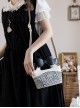 Small Basket Series Bowknot Rural Style Vegetable Basket Shape Portable Small Fragrance Style Sweet Lolita Bag