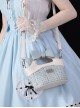 Small Basket Series Bowknot Rural Style Vegetable Basket Shape Portable Small Fragrance Style Sweet Lolita Bag