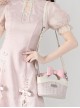 Small Basket Series Bowknot Rural Style Vegetable Basket Shape Portable Small Fragrance Style Sweet Lolita Bag