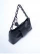 Taboo Sweetheart Series Black Bowknot Party Bag Metal Chain Heart Pendant Decoration Gothic Lolita Bag