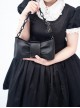 Taboo Sweetheart Series Black Bowknot Party Bag Metal Chain Heart Pendant Decoration Gothic Lolita Bag
