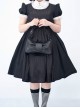 Taboo Sweetheart Series Black Bowknot Party Bag Metal Chain Heart Pendant Decoration Gothic Lolita Bag