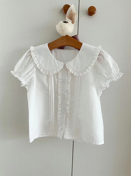 Rabbit Ear Doll Collar White Lace Sweet Lolita Kids Shirt