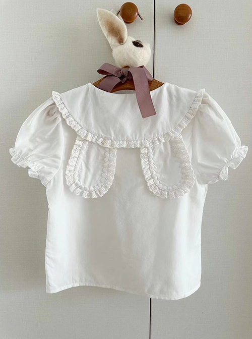 Rabbit Ear Doll Collar White Lace Sweet Lolita Kids Shirt