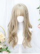 Long Curly Hair Full Head Set Female Golden Big Wave Classic Lolita Wig