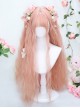 Pink Cute Wool Curl Air Bangs Sweet Lolita Wig