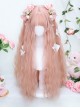 Pink Cute Wool Curl Air Bangs Sweet Lolita Wig