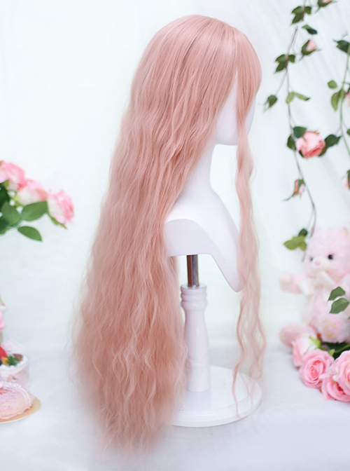 Pink Cute Wool Curl Air Bangs Sweet Lolita Wig
