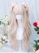 Cream Pink Dreamy Girlish Long Hair Natural Curly Sweet Lolita Wig