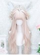 Cream Pink Dreamy Girlish Long Hair Natural Curly Sweet Lolita Wig