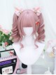 Coconut Milk Series Double Ponytail Girly Air Bangs Short Hair Modification Face Sweet Lolita Wig