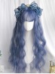 Water Ripple Blue Purple Air Bangs Long Curly Hair Classic Lolita Wig