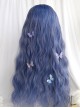 Water Ripple Blue Purple Air Bangs Long Curly Hair Classic Lolita Wig