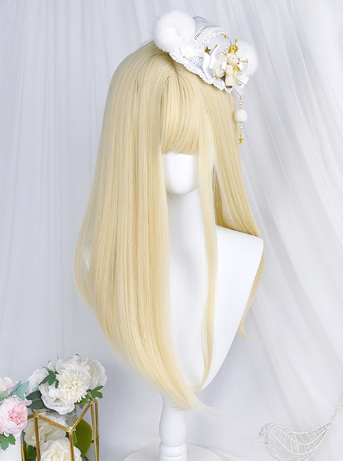 Snow Rabbit Series Golden Princess All-Match Long Curly Hair Classic Lolita Wig