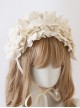 Antique Doll Collection Multilayer Cotton Lace Headband Bow Decoration Sweet Lolita Headband