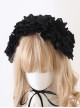 Antique Doll Collection Multilayer Cotton Lace Headband Bow Decoration Sweet Lolita Headband