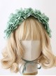 Antique Doll Collection Multilayer Cotton Lace Headband Bow Decoration Sweet Lolita Headband