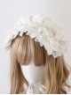 Antique Doll Collection Multilayer Cotton Lace Headband Bow Decoration Sweet Lolita Headband