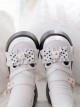 Bear-Shaped Polka-Dot Bowknot Decoration Thick-Soled Round-Toe Sweet Lolita Shoes