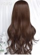 Lemon Tree Series Honey Brown Daily Girl Big Wave Air Bangs Long Curly Hair Sweet Lolita Wig