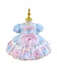 Bear Print Bowknot Decoration Cute Doll Dress Sweet Lolita Kids Dress