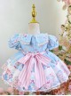 Bear Print Bowknot Decoration Cute Doll Dress Sweet Lolita Kids Dress