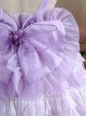 Purple Lace Large Trailing Exquisite Embroidery Three-Dimensional Flower Decoration Classic Lolita Kids Sleeveless Dress