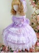 Purple Lace Large Trailing Exquisite Embroidery Three-Dimensional Flower Decoration Classic Lolita Kids Sleeveless Dress