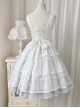 Romantic Party Series Pearl Chain Bowknot Lace Decorative Sweet Lolita Sleeveless Dress