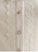 Pure Color Ruffle Collar Embroidered Lace Trim Slim Fit Flared Long Sleeve Classic Lolita Shirt