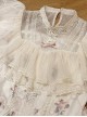 Heidi Series Stand Collar Puff Sleeve Appliqué Embroidery Delicate Print Lace Classic Lolita Dress