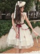 Symphonic Poetry Series Small Flying Sleeves Square Neck Waist Neck Ribbon Bowknot Decorated Mesh Ruffles Sweet Lolita Dress