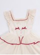 Symphonic Poetry Series Small Flying Sleeves Square Neck Waist Neck Ribbon Bowknot Decorated Mesh Ruffles Sweet Lolita Dress