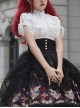 Decameron Series Solid Color Stand Collar Exquisite Rose Button Bowknot Pleated Sleeves Classic Lolita Shirt