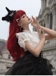 Decameron Series Solid Color Stand Collar Exquisite Rose Button Bowknot Pleated Sleeves Classic Lolita Shirt