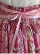 All-Match Bear Print Lace Skirt High Waist Back Tie Classic Lolita Skirt