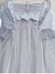 Little Mermaid Series Pearl Chain Decorated Lace Fairy Elegant Classic Lolita Sleeveless Dress